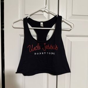 Uncle Jesse’s honkytonk Black Crop Top